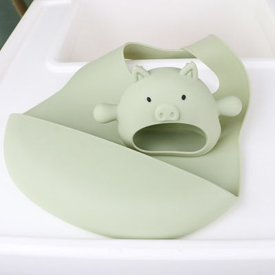 Custom Berbagai Bentuk Pig Shape Handle Grip Silicone Teether untuk Bayi dengan Berbagai Desain
