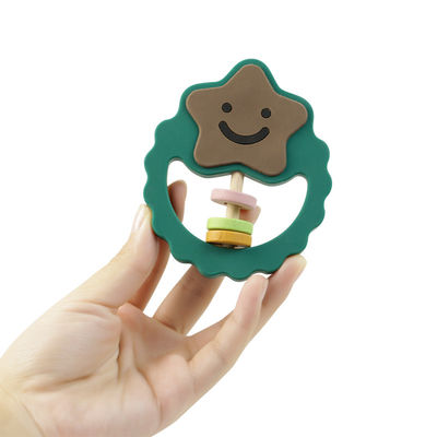 BPA Free Silicone Teether untuk Tumbuh Gigi Perawatan Bayi mainan mainan silikon food grade yang menenangkan
