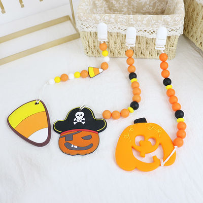 Hot jual Halloween Silicone Focal Beads untuk bayi gantungan kunci tumbuh gigi DIY