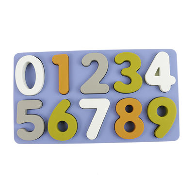 Grosir rendah MOQ Silicone Number Puzzle BPA Gratis Ramah Lingkungan Untuk Pendidikan Anak-Anak