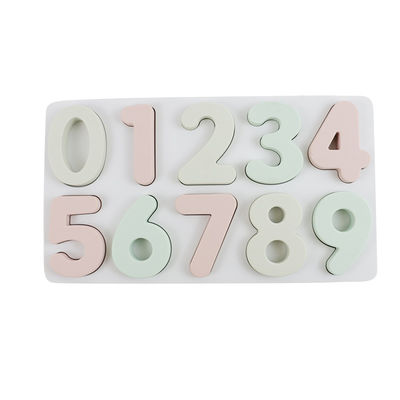 Grosir rendah MOQ Silicone Number Puzzle BPA Gratis Ramah Lingkungan Untuk Pendidikan Anak-Anak