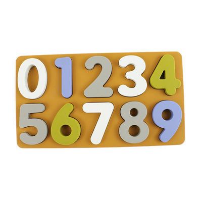 Grosir rendah MOQ Silicone Number Puzzle BPA Gratis Ramah Lingkungan Untuk Pendidikan Anak-Anak