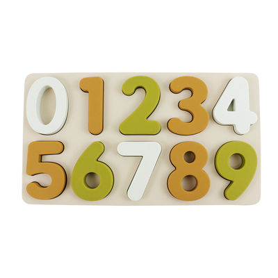 Grosir rendah MOQ Silicone Number Puzzle BPA Gratis Ramah Lingkungan Untuk Pendidikan Anak-Anak