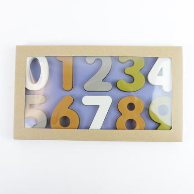 Grosir rendah MOQ Silicone Number Puzzle BPA Gratis Ramah Lingkungan Untuk Pendidikan Anak-Anak