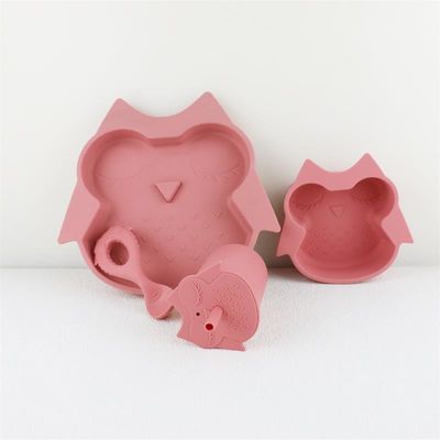 Full Silicone Straw Cover Dalam Desain 3D Ringan Silicone Baby Set Perlengkapan Meja