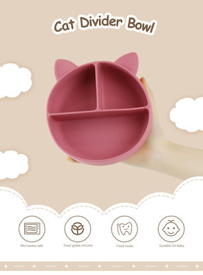 Alas Piring Anak Silikon Bulat -40℃~230℃ Kisaran Suhu
