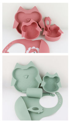 Full Silicone Straw Cover Dalam Desain 3D Ringan Silicone Baby Set Perlengkapan Meja