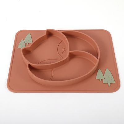 Desain Hewan Anak Silikon Plates Lipat Bowl Multi-warna