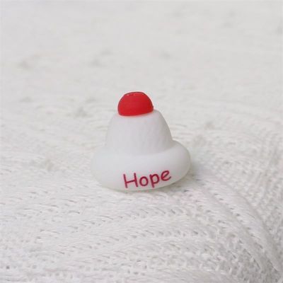 Grosir 100% aman BPA bebas manik silikon dengan 3D topi Natal fokus - Tidak beracun