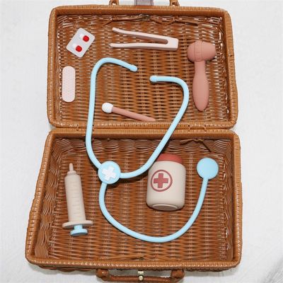 ODM Silicone Bayi Mainan Dengan Dokter Peran Bermain Fungsi 8-Piece Peran Bermain