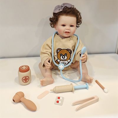 ODM Silicone Bayi Mainan Dengan Dokter Peran Bermain Fungsi 8-Piece Peran Bermain