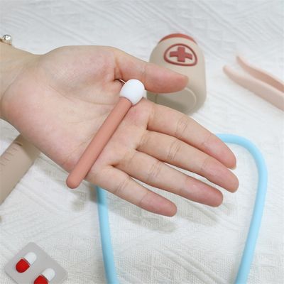 ODM mainan bayi silikon ramah lingkungan MOQ 100 BPA gratis anak-anak silikon kit dokter