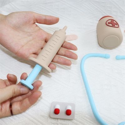 Permainan Silikon Bayi Disesuaikan Fungsi Dokter Berperan Anak Perawat Berperan Set Mainan