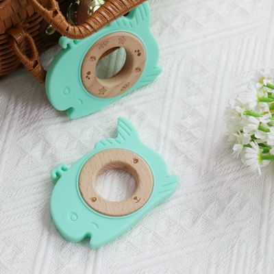 Menurunkan Rasa Sakit Gusi Silikon Baby Teether Teething Bermain halus Kambing Paus