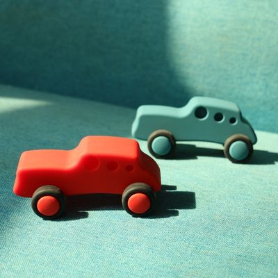 Berkualitas Bayi Silikon Mobil Mainan Berjalan Mobil Silikon Anak-anak Bermain