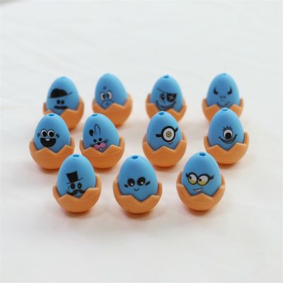 Custom Easter Focals Silikon Semua Manik Non-Toksik Silikon Cetak Easter Egg Manik Untuk Keychain Membuat