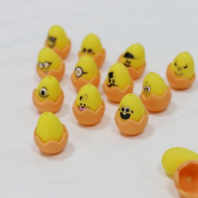Custom Easter Focals Silikon Semua Manik Non-Toksik Silikon Cetak Easter Egg Manik Untuk Keychain Membuat