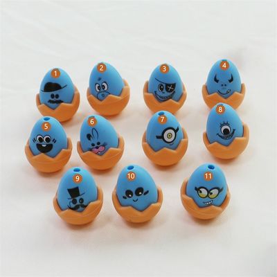 Custom Easter Focals Silikon Semua Manik Non-Toksik Silikon Cetak Easter Egg Manik Untuk Keychain Membuat