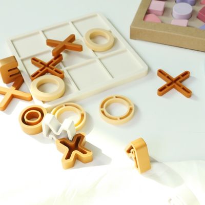 Usia 1-4 Silicone Puzzle Jigsaw Mempromosikan Pengembangan Kognitif Pendidikan Silicone XO Puzzle Mainan