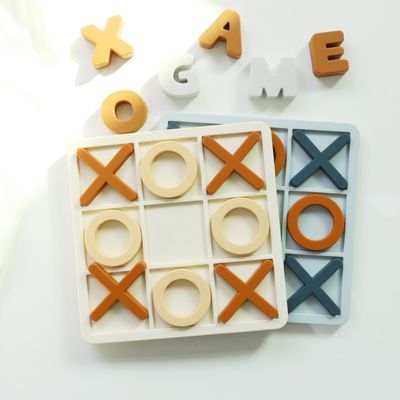 Usia 1-4 Silicone Puzzle Jigsaw Mempromosikan Pengembangan Kognitif Pendidikan Silicone XO Puzzle Mainan