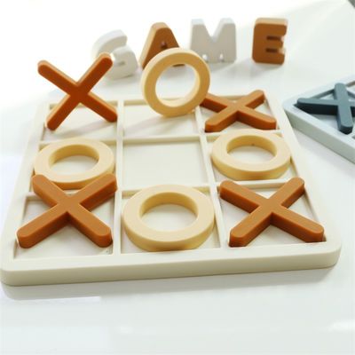 Usia 1-4 Silicone Puzzle Jigsaw Mempromosikan Pengembangan Kognitif Pendidikan Silicone XO Puzzle Mainan