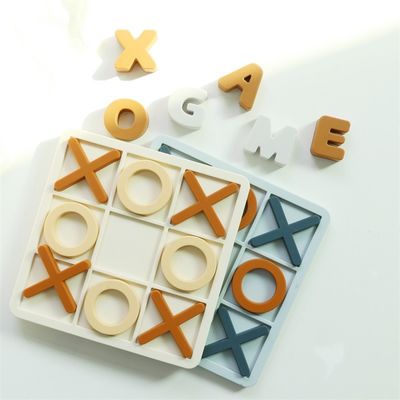 Usia 1-4 Silicone Puzzle Jigsaw Mempromosikan Pengembangan Kognitif Pendidikan Silicone XO Puzzle Mainan
