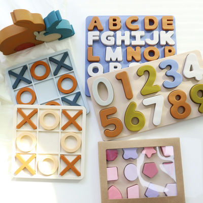Grosir Full Silicone XO Puzzle Custom Logo Merek Bayi Silicone Puzzle Educational Toys