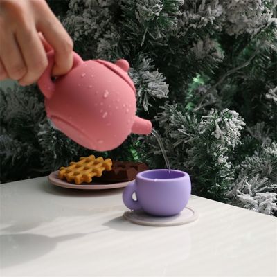 Latest Toys Anak-anak BPA Gratis Makanan 17pcs Set Silikon Cup Selang Pantai Dessert Teapot Toys Kit