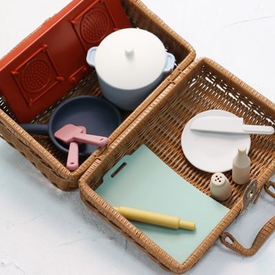 Pabrik Baru Datang Berpura-pura Bermain Set Mainan Dapur Montessori Pendidikan Silica Gel Masakan Mainan Silikon