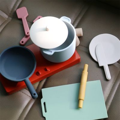 Pabrik Baru Datang Berpura-pura Bermain Set Mainan Dapur Montessori Pendidikan Silica Gel Masakan Mainan Silikon