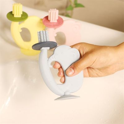 Teether Silikon Bebas BPA Tekstur Lembut Meredakan Sakit Gusi Penghilang Gigi Teether Silikon Aman Untuk Mainan Bayi
