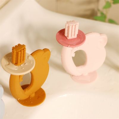 Teether Bebas BPA Tekstur Silikon Lembut Mudah Dipegang Membantu Dengan Penghilang Sakit Gigi Mainan Gigi Bayi Terbaik