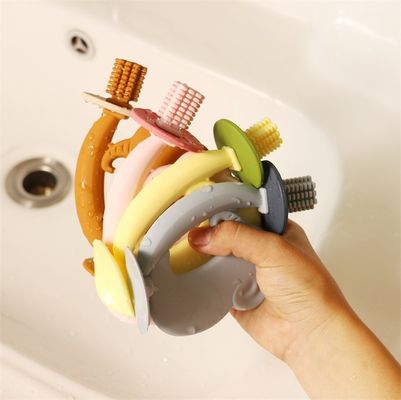 Teether Bebas BPA Tekstur Silikon Lembut Mudah Dipegang Membantu Dengan Penghilang Sakit Gigi Mainan Gigi Bayi Terbaik