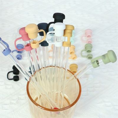 Custom Made Silicone Straw Toppers Untuk Tumblers Silicone Straw Cap Topi PVC Bebas BPA Bebas