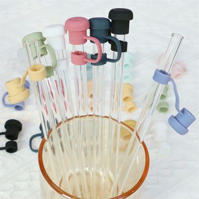 Custom Made Silicone Straw Toppers Untuk Tumblers Silicone Straw Cap Topi PVC Bebas BPA Bebas