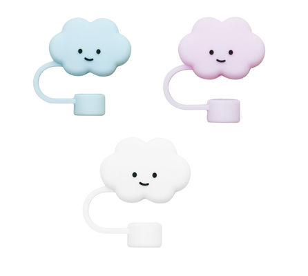 Grosir FULL Silikon Non-Toksik PVC Bebas BPA Bebas Silikon Straw Topper Cloud Cover Sempurna Untuk 6-12mm Straw