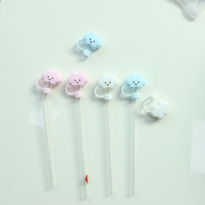 Grosir FULL Silikon Non-Toksik PVC Bebas BPA Bebas Silikon Straw Topper Cloud Cover Sempurna Untuk 6-12mm Straw