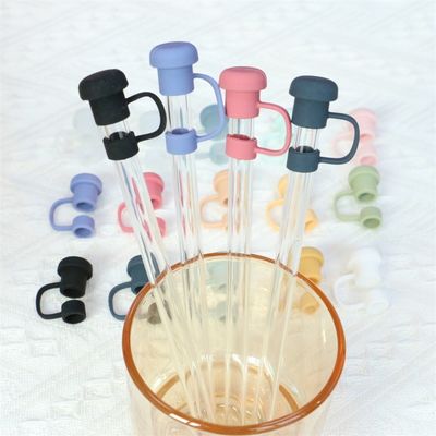 Non-Toksik Custom Made Silikon Straw Cover Toppers Hat Cap Untuk Tumblers Straw
