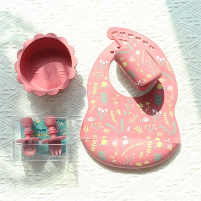 Silikon Baby Bib Waterproof Dan noda - tahan untuk kekacauan - waktu makan gratis