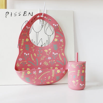 Cangkir Minum Silikon Dengan Jerami Untuk Pelatihan Bayi Bebas BPA Makanan Berkualitas Silikon Cetak Cangkir Sippy