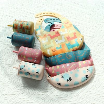 Kapasitas 200ml Cangkir Minum Silikon Anak Cangkir Gaya Pencetakan Hewan Cute Silikon Cangkir Pelatihan Bayi Dengan Jerami