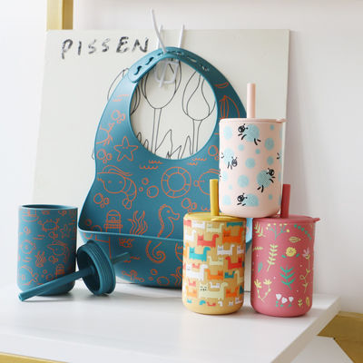 Temperature Resistant Silikon Baby Cup Customisable Printing Logo Anak-anak Minum Silikon Cup