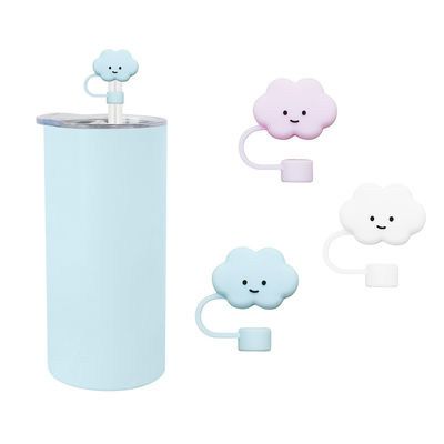 Berbagai Bunga Silicone Straw Straw Hat Cap Toppers Tutup Untuk Tumbler Cup