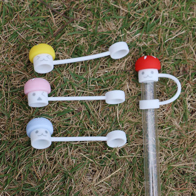 Desain Ruang Jamur Publik yang Disesuaikan 10MM Topper Straw Untuk Piala Tumbler Full Silicone Straw Cover Hats