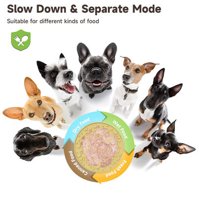 Desain Labirin Baru Custom Outward Fun Dogs Makanan Mengelupas Puzzle Bowl Silicone Bebas BPA Pet Slow Feeder Dog Bowl Plate