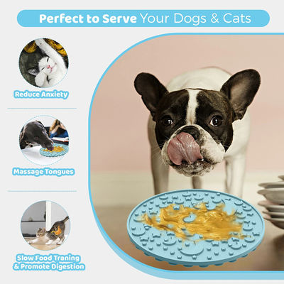 Desain Labirin Baru Custom Outward Fun Dogs Makanan Mengelupas Puzzle Bowl Silicone Bebas BPA Pet Slow Feeder Dog Bowl Plate