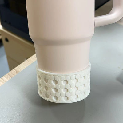 Custom 3D Silicone cup Bumper Boot Botol Sleeve untuk 20 30 40 oz Tumbler dengan Handle cangkir silikon tutup botol bagian bawah tutup
