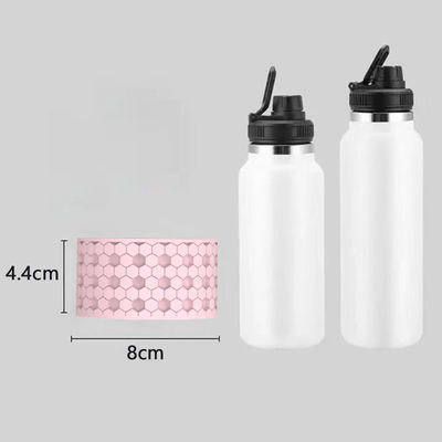 Custom 3D Silicone cup Bumper Boot Botol Sleeve untuk 20 30 40 oz Tumbler dengan Handle cangkir silikon tutup botol bagian bawah tutup