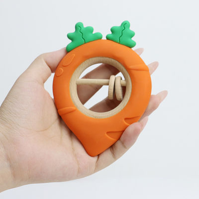 Karot Factory Baby Bpa Gratis Grosir Silicone Baby Teething Toys Bpa Gratis Baby Bentuk Teether Ukuran Sempurna untuk Tangan Kecil