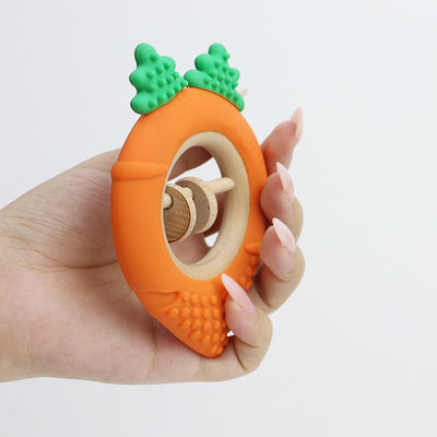 Karot Factory Baby Bpa Gratis Grosir Silicone Baby Teething Toys Bpa Gratis Baby Bentuk Teether Ukuran Sempurna untuk Tangan Kecil